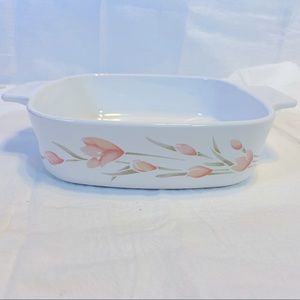 Vintage Corningware “Peach Floral” A-1-B Dish
